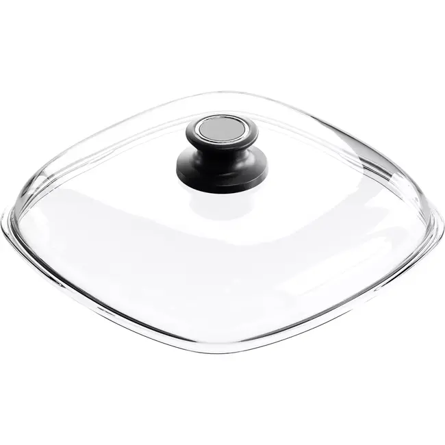 AMT Gastroguss Glazen deksel 26x26 cm – hittebestendig tot 240°C – ovenvaste greep – Duits fabricaat