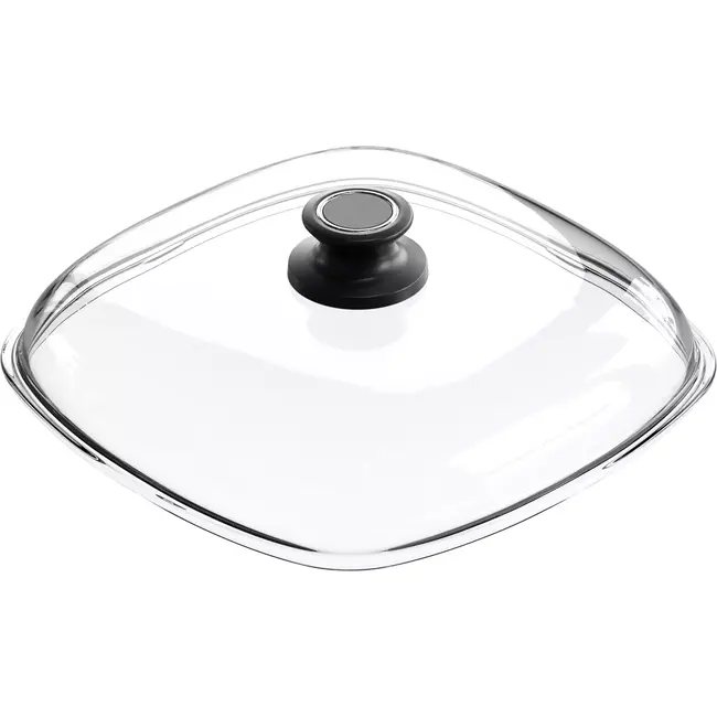 AMT Gastroguss Glazen deksel – vierkant – hittebestendig Pyrex – 28x28 cm