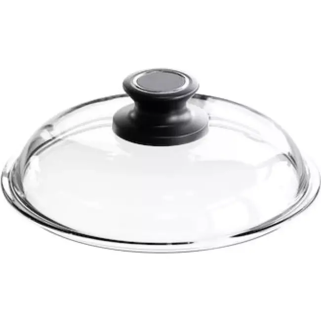 AMT Gastroguss Glazen deksel – hittebestendig Pyrex – Ø 20 cm – ovenbestendige knop – vaatwasser veilig