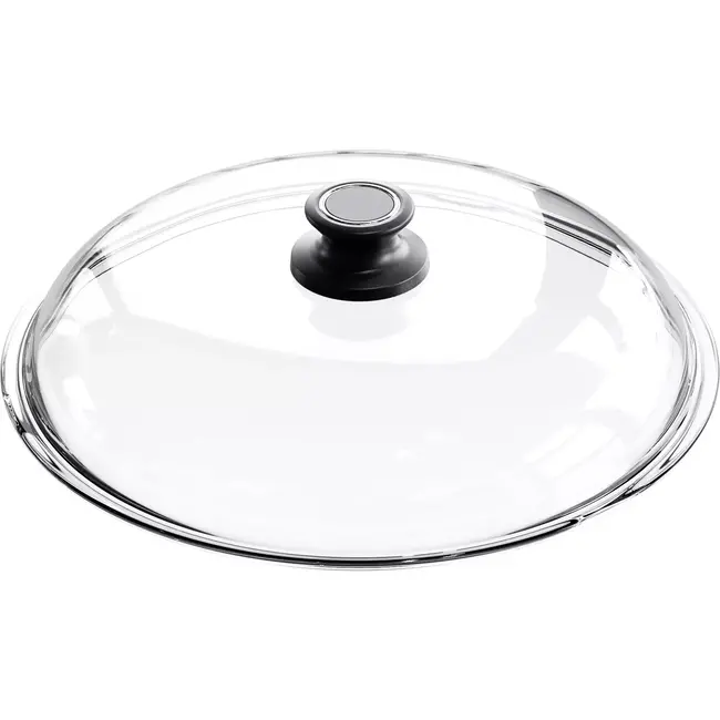 AMT Gastroguss Glazen deksel – Ø 32 cm – Hittebestendig Pyrex – Vaatwasserbestendig – Wit – 0,5 kg
