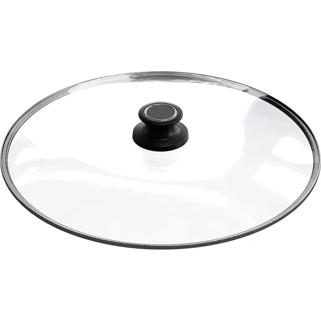 AMT Gastroguss Gehard glazen deksel – Ø 36 cm – Roestvrijstalen rand – Hittebestendige knop