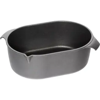 AMT Gastroguss Braadslede 32 x 22 cm hoogte 11 cm 6 liter met schenktuit LOTAN® antiaanbaklaag geschikt voor alle warmtebronnen incl. inductie