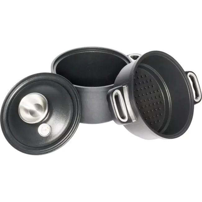 AMT Gastroguss Pot- en stoomset – Geschikt voor alle warmtebronnen – Energiezuinig koken