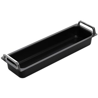 AMT Gastroguss Gastronorm bak GN 2/4 hoogte 5,5 cm met handgrepen LOTAN® antiaanbaklaag geschikt voor alle warmtebronnen incl. inductie