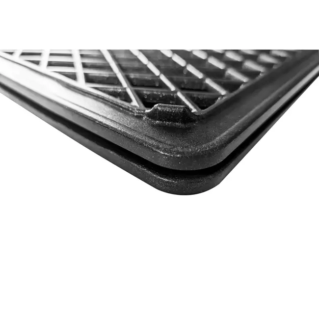 AMT Gastroguss Dubbelzijdige BBQ Grillplaat – Perforatie – Handgegoten Aluminium – 53x33 cm