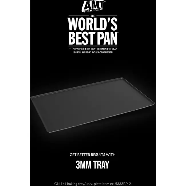 AMT Gastroguss Gastronorm bakplaat – stapelbaar – gegoten aluminium – 53x32 cm – 3 mm dik
