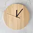 HOCHO Massief Eikenhouten Wandklok – Ø240x20 mm – Scandinavisch Design
