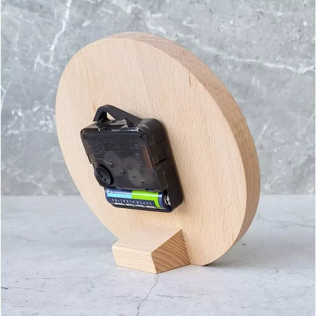 HOCHO Massief Beukenhouten Staande Klok – Ø150x15 mm – Minimalistisch Design