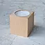 HOCHO Beukenhouten Waxinelichthouder – 50x50x60 mm- Natuurlijke Sfeer & Stijlvol Design