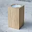 HOCHO Eikenhouten Waxinelichthouder – 50x50x90 mm – Tijdloos Design