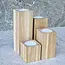 HOCHO Eikenhouten Waxinelichthouders – Set van 4