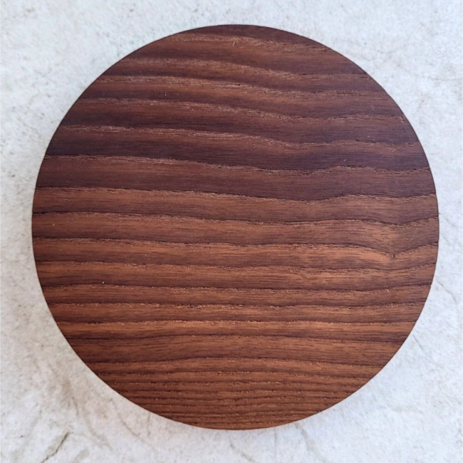 HOCHO Thermo–Essenhouten Onderzetter Ø100mm –Tijdloos Design & Duurzaam