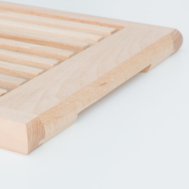 HOCHO Beukenhouten Broodsnijplank 355x250x22 mm – Met Kruimelrooster