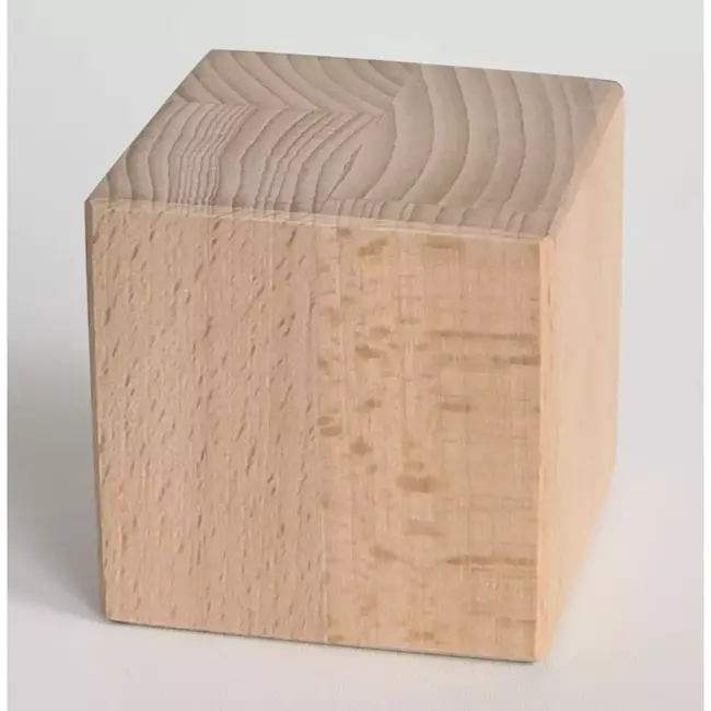 HOCHO Beukenhouten Kubus 60x60x60 mm – Voor Decoratie, Branding & Educatief Gebruik