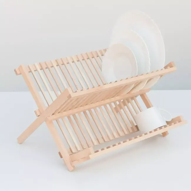 HOCHO Beukenhouten Afdruiprek 420x380 mm – Opvouwbaar en Duurzaam