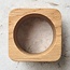 HOCHO Eikenhouten Vierkante Servetring 50x50x30 mm – Stijlvolle Tafeldecoratie