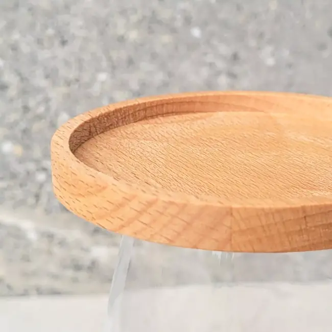 HOCHO Beukenhouten Wijnglas Deksel 90x15 mm – Met Snackplateau voor Hapjes