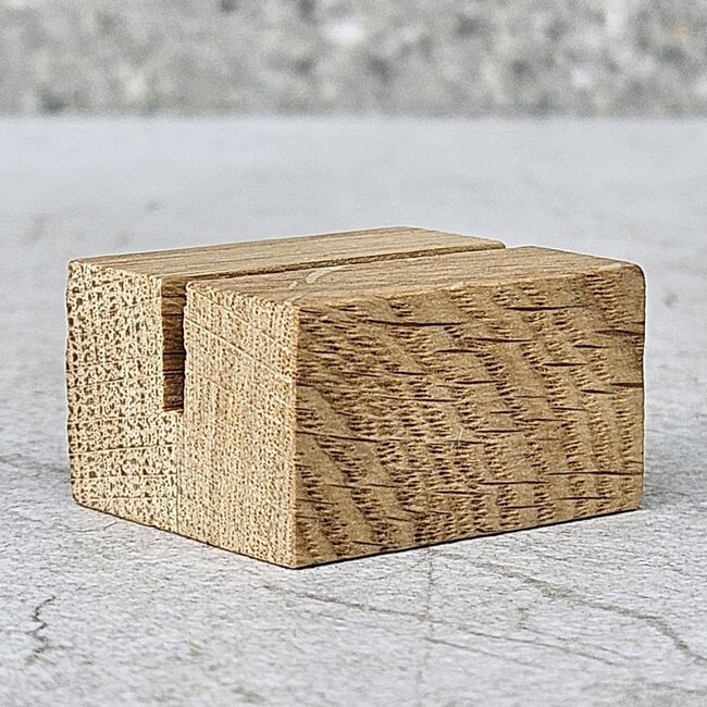 HOCHO Eikenhouten Mini Kaartenhouder 34 mm – Stijlvolle en Functionele Display