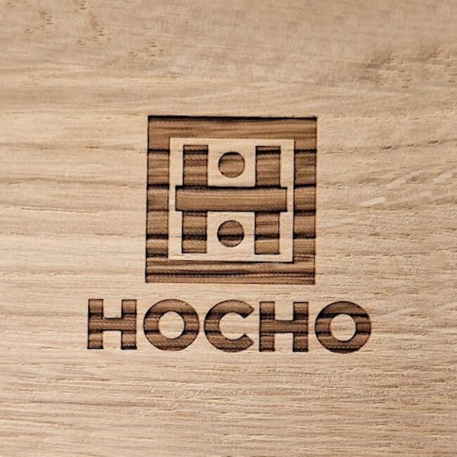 HOCHO Eikenhouten Mini Kaartenhouder 34 mm – Stijlvolle en Functionele Display