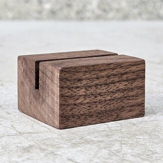 HOCHO Walnotenhouten Mini Kaartenhouder 34 mm – Luxe en Functioneel