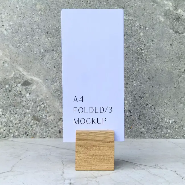 HOCHO Eikenhouten Kaartenhouder 60x60x60 mm – Luxe en Functioneel