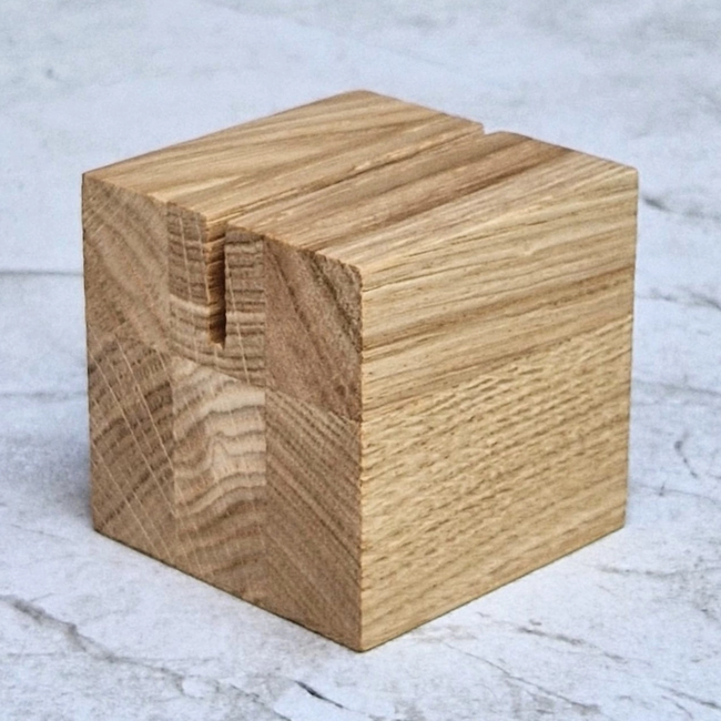 HOCHO Eikenhouten Kaartenhouder 60x60x60 mm – Luxe en Functioneel