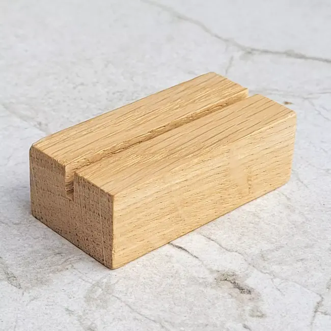 HOCHO Eikenhouten Kaartenhouder 60x30x20 mm – Stijlvol en Duurzaam