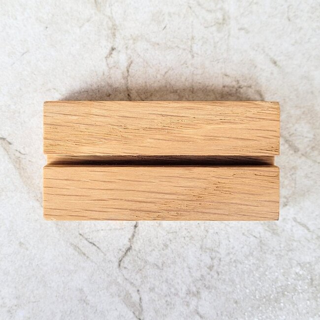 HOCHO Eikenhouten Kaartenhouder 60x30x20 mm – Stijlvol en Duurzaam