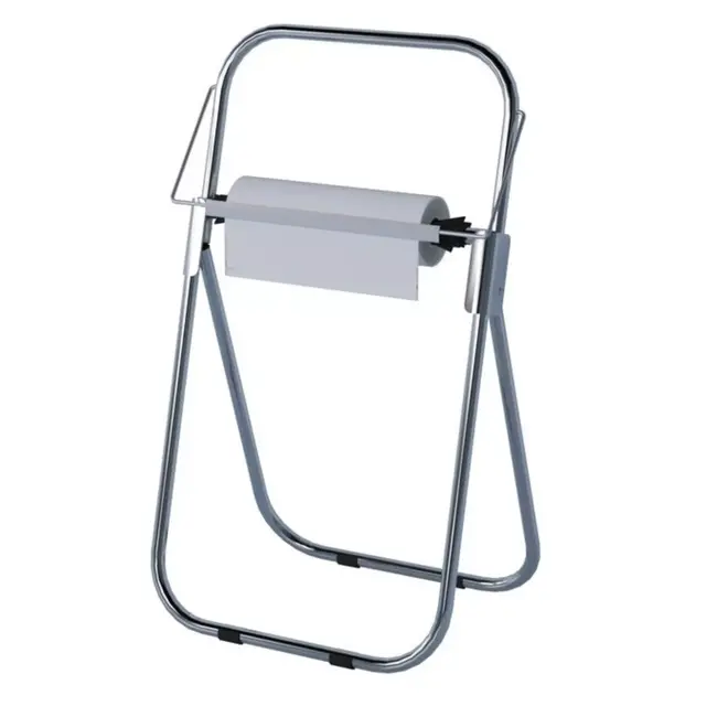 HENDI Vrijstaande handdoekdispenser – RVS – Antislip – Gekartelde rand – Voor rollen tot 430 mm