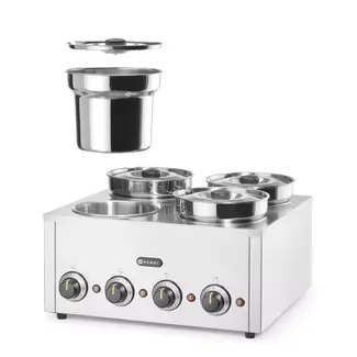 HENDI Thermosysteem 4 – 16L – Instelbare temperatuur – RVS pannen – 800W