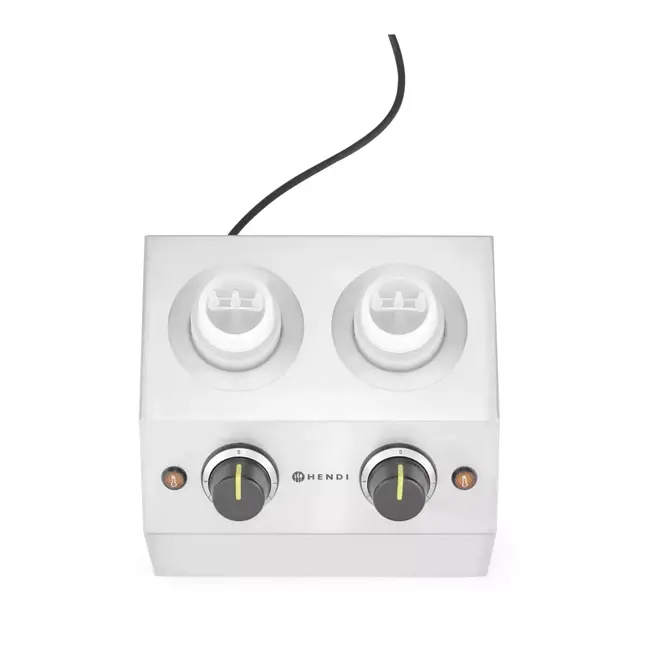 HENDI Dubbele sauswarmer – roestvrij staal – 1,3L – instelbare temperatuur – 220-240V – 400W