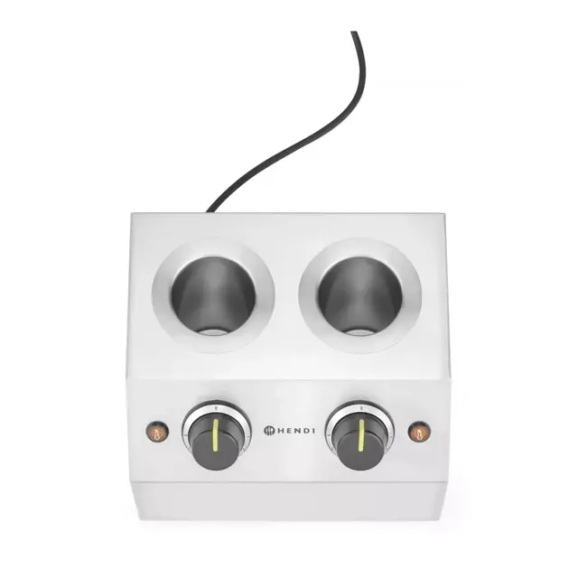 HENDI Dubbele sauswarmer – roestvrij staal – 1,3L – instelbare temperatuur – 220-240V – 400W