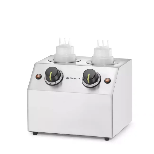 HENDI Dubbele sauswarmer – roestvrij staal – 1,3L – instelbare temperatuur – 220-240V – 400W