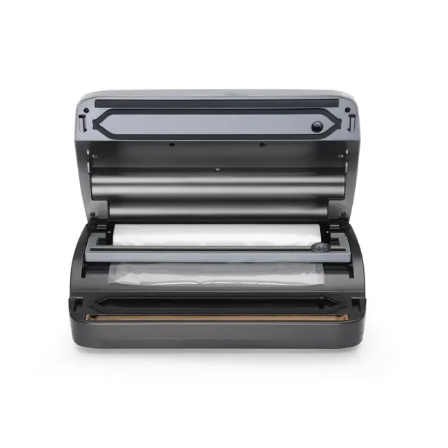 HENDI Compacte vacuümmachine – ingebouwde rolcontainer – dubbele sealtijd en vacuümkracht – 385x205x95 mm