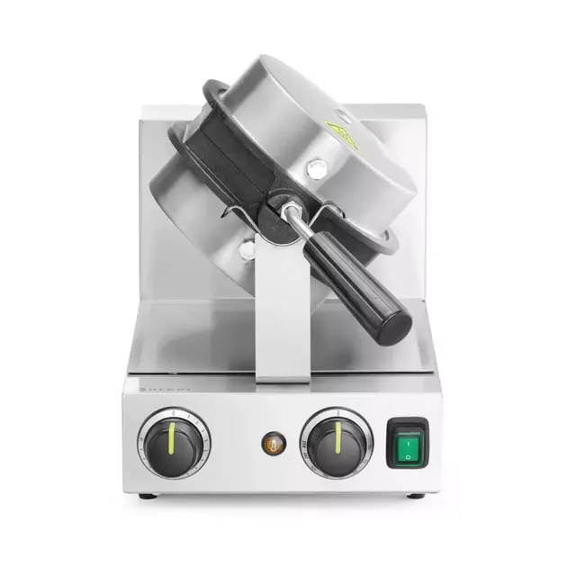 HENDI Draaibare wafelmaker – Bubbelwafels – RVS – Non-stick – 20 wafels per uur