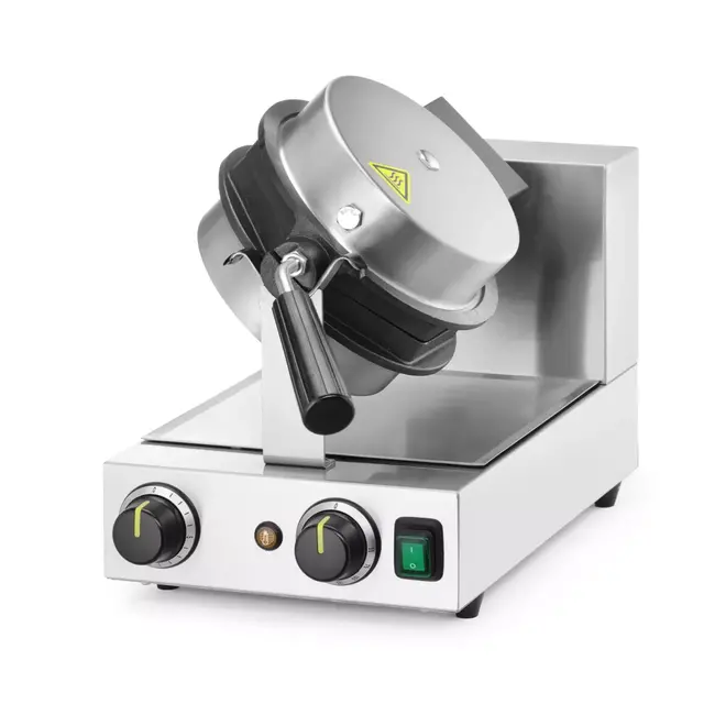 HENDI Draaibare wafelmaker – Bubbelwafels – RVS – Non-stick – 20 wafels per uur