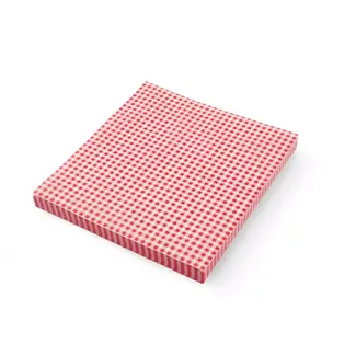HENDI Vetbestendig papier – rood-wit ruitpatroon – 500 vellen – 200x250 mm