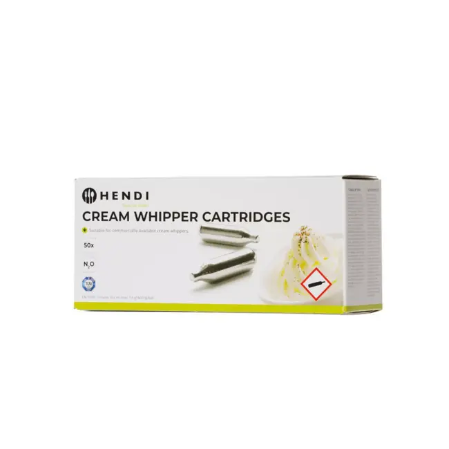 HENDI Slagroompatronen – 50 stuks – Staal – Niet navulbaar – Lang houdbaar