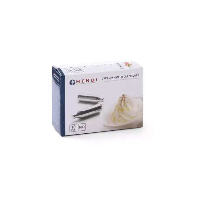 HENDI Slagroompatronen – 10 stuks – Duurzaam en Betrouwbaar – Lang houdbaar