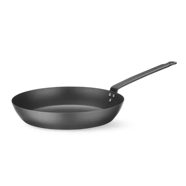 HENDI Koekenpan – Carbon Staal – Ø26 cm – Ergonomische Handgreep – Ovenbestendig tot 220°C