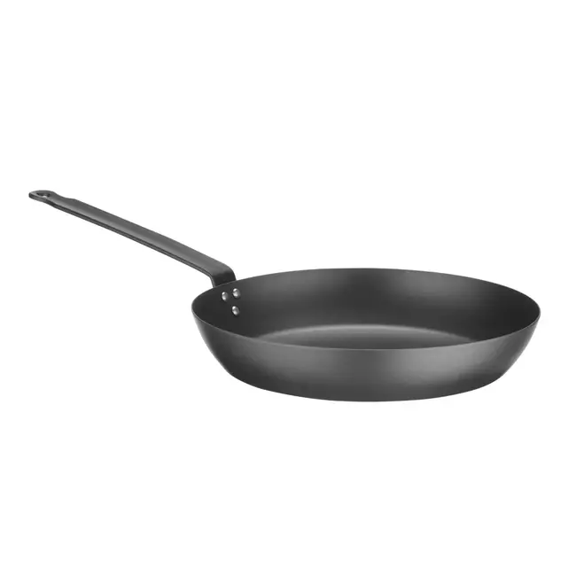 HENDI Koekenpan – Carbon Staal – Ø26 cm – Ergonomische Handgreep – Ovenbestendig tot 220°C