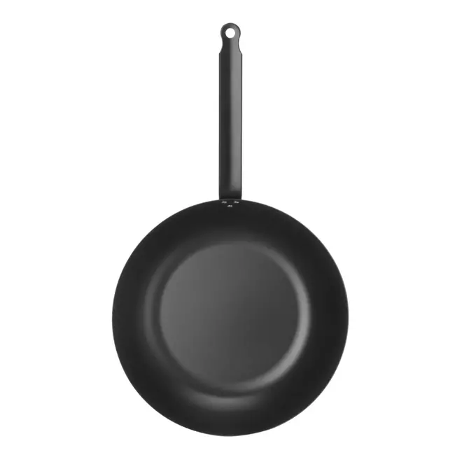 HENDI Wok – Carbon Staal – Ergonomische Handgreep – Ø30 cm – 53 cm Lengte