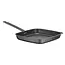 HENDI Vierkante grillpan – carbon staal – 480x282x80 mm – ergonomische handgreep – geïntegreerde tuit