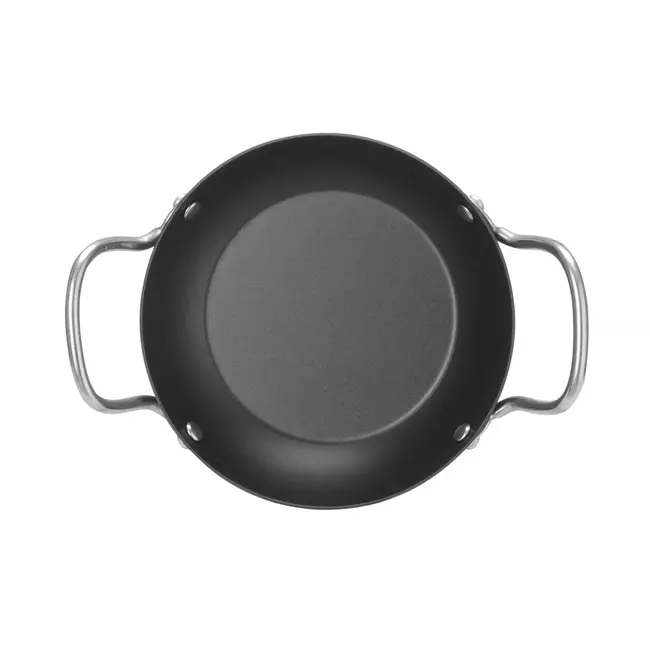 HENDI Serveerpan – Carbon Staal – Ergonomische Handgrepen – 144x170 mm