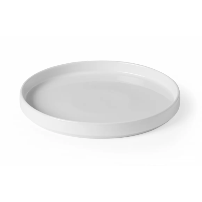 HENDI Bord met hoge rand 240 mm van wit porselein voor sauzen
