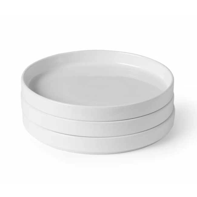 HENDI Bord met hoge rand – wit porselein – Ø240 mm – stapelbaar design