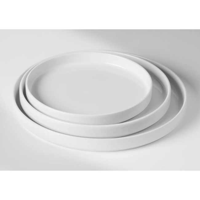 HENDI Bord met hoge rand – wit porselein – Ø240 mm – stapelbaar design