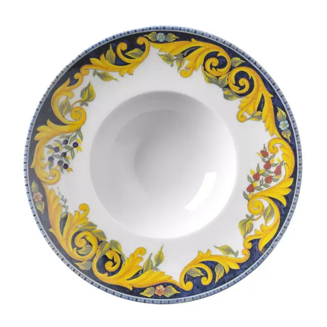 HENDI Pastabord – Barokstijl – Diepe Basis – Ø 275 mm – Porselein