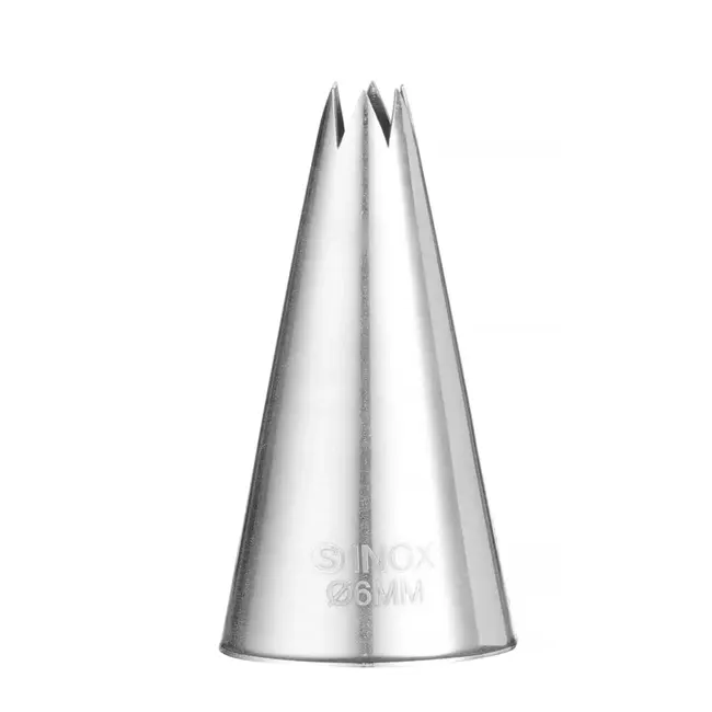 HENDI Set van 7 stervormige spuitmondjes – veelzijdige maten voor decoratie – ø6-18 mm