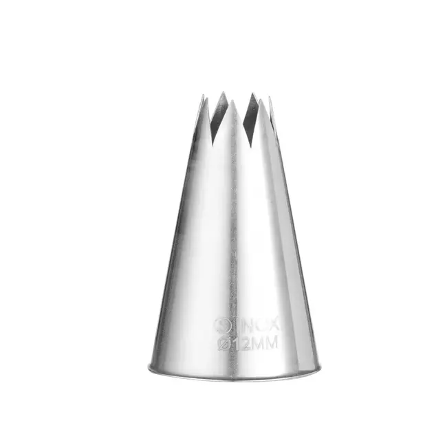 HENDI Set van 7 stervormige spuitmondjes – veelzijdige maten voor decoratie – ø6-18 mm